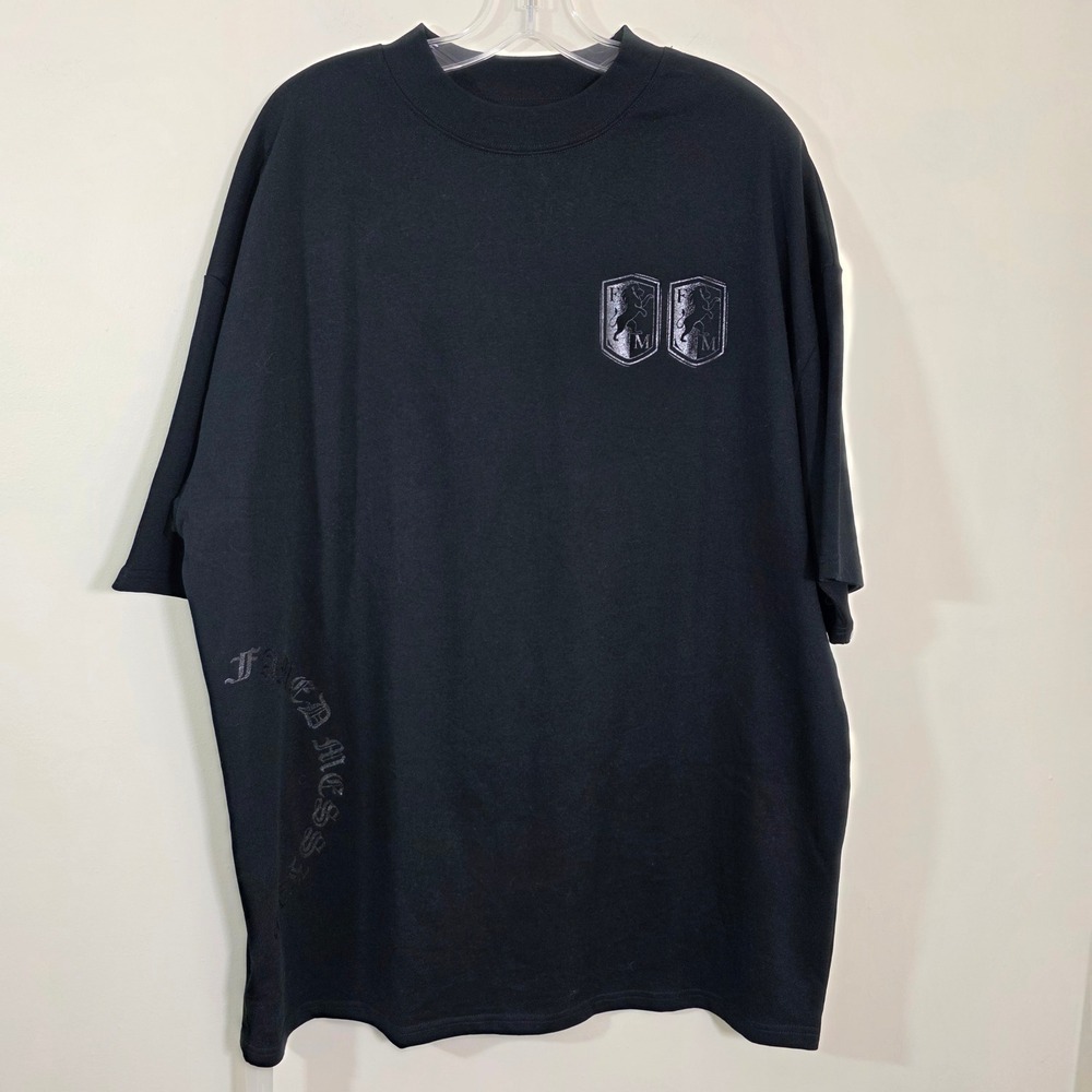Famed Messiah Dual Crest Heavyweight Tee NWT Black Oversized Men's XL 2023